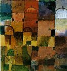Paul Klee Red And White Domes painting